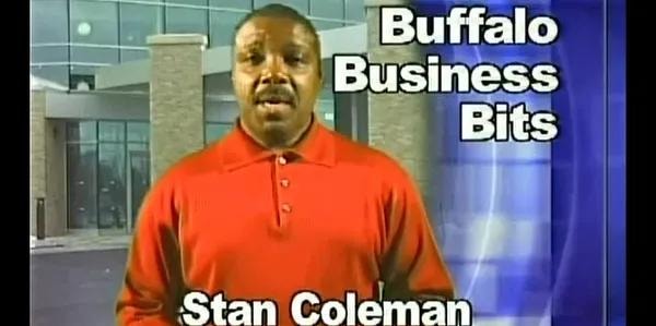 Stan Coleman hosting Buffalo Business Bits television program